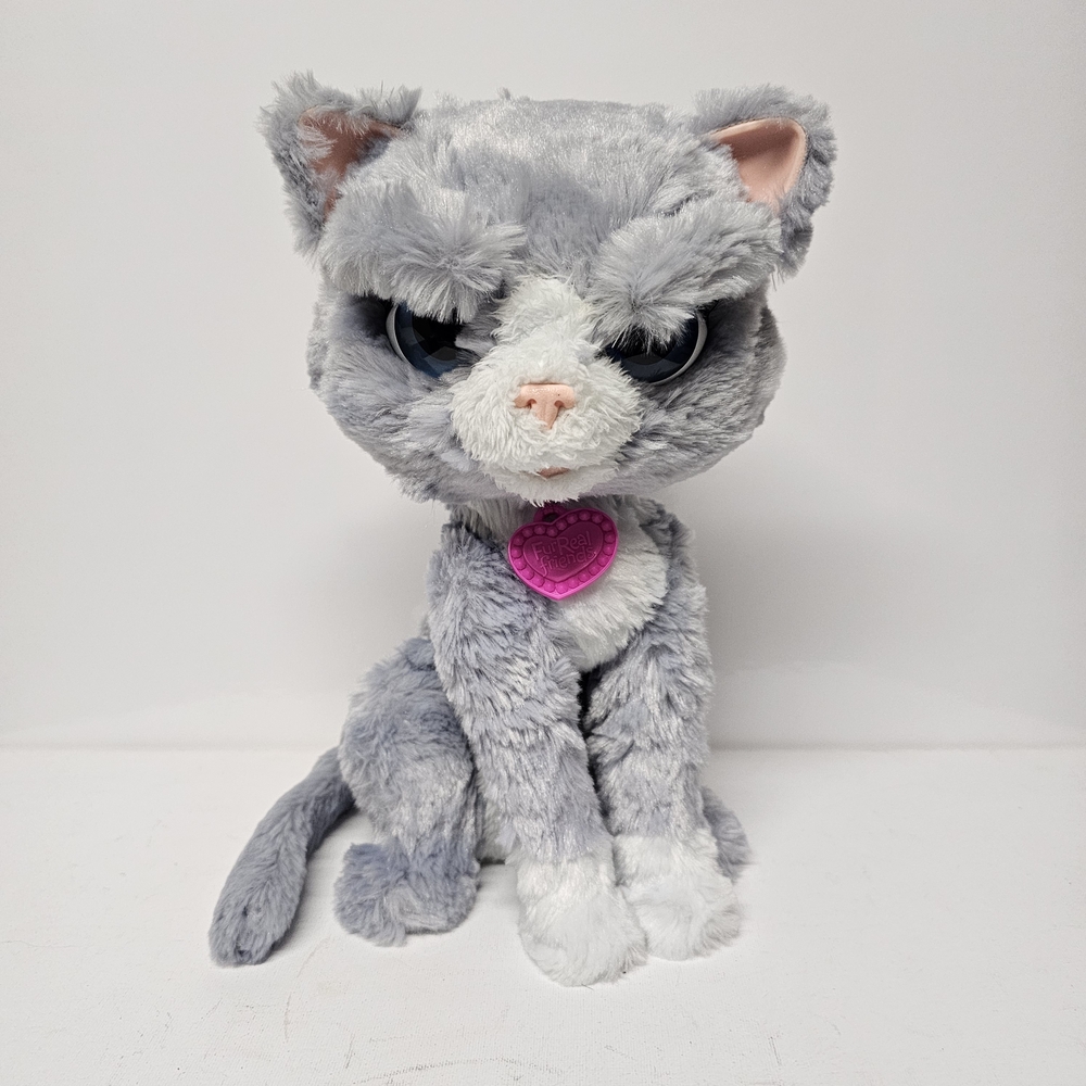 FurReal Friends Gray Cat Plush Interactive Pet Toy – Untested – Pre-Owned